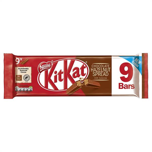 Kitkat 9 Bar Chocolate Hazelnut Spread Imported